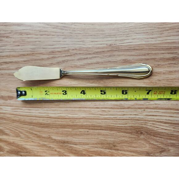 Hampton Silversmiths HSV149 Gold Electroplate Steak Knife Fork Spreader Lot - Picture 4 of 8